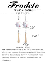Baseball Earrings for Women 3D Leather Baseball Drop Dangle Earrings Baseball Bat Drop Earrings Baseball Jewelry Baseball Player Gifts Frodete