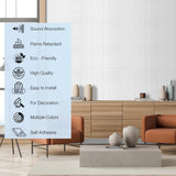 BUBOS 10 Pack Large Acoustic Panels,47.2" X 23.6" X 0.4" Acoustical Wall Panel,Self-Adhesive Sound Proof Foam Panels, Decorative Soundproof Wall Panels for Home Studio Office,White BUBOS