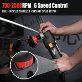 AUTIWOZ Mini Buffer Polisher 600W Rotary Polisher Machine, 6 Variable Speeds, Car Polisher with 33Pcs Polishing Kit, 75mm,100mm,140mm M14 Thread Extension Shaft for Car Detailing and Waxing AUTIWOZ