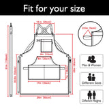 Stenffy Handmade Work Apron,Cotton Canvas,Multiple Pockets,Adjustable Cross Back Weight Apron,BBQ,Cafe,Kitchen,Painting,Carpenter,Artist Apron,Aprons for Men,Women,Sizes M to XXL,Black Stenffy