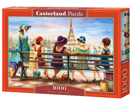CASTORLAND 1000 Piece Jigsaw Puzzle, Girls Day Out, Ladies of Paris, Elegant Ladies, Paris Puzzle, Adult Puzzle, Castorland C-104468-2 Castorland
