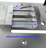 WQV Mini Miter Saw, 775 Motor Cut Off Mini Chop Saw, 4 inch Circular Saw with Angle Adjustable Vise & 3 Blades for Craftsman DIY Crafts Hobby PVC Metal Wood Cutting, Adjustable Speed WQV