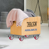ABSLIMUS 2 inch Casters Load 800lbs, Set of 4 with Brake, Advanced Polyurethane (PU) Floor Protection, Noise-Free 360 Degree Swivel Plate Heavy Duty Caster Wheels (Free 16 Screws and a Screwdriver) ABSLIMUS
