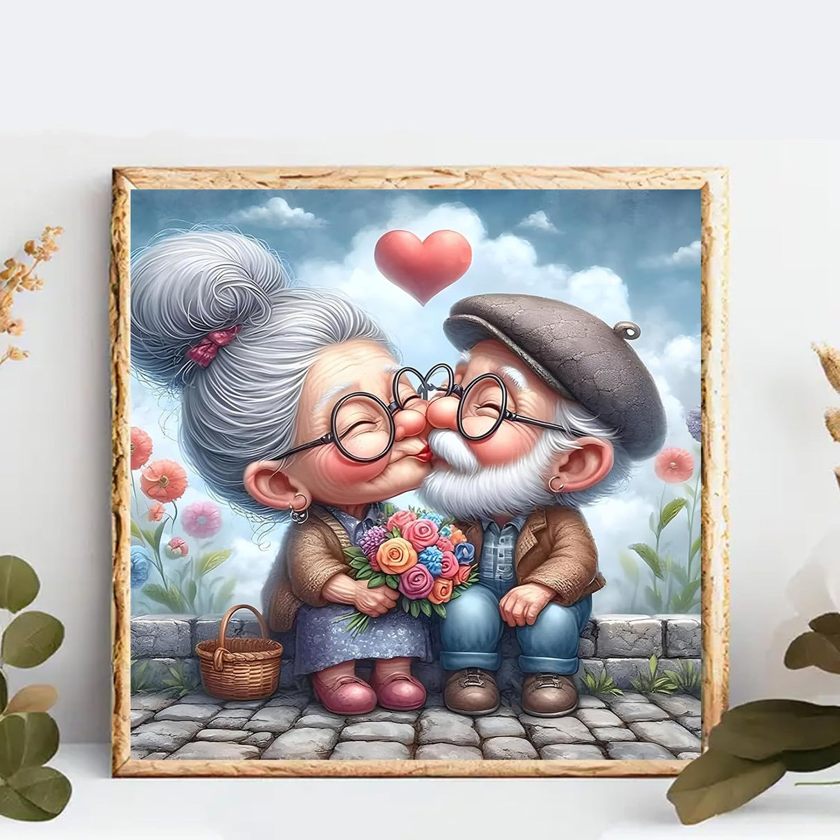 Valentine's Day Diamond Art Kits for Adults Beginner,Grandmas DIY Diamond Painting Kits 5D Diamond Dots Gem Art Crafts with Tools,Round Full Drill Funny Crafts for Home Wall Decor&Gift-12x12inch Fairyland JinWenn