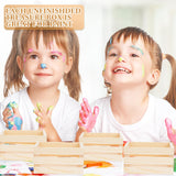 Roowest Small Wooden Crates 5" Wood Craft Nesting Wood Basket Unfinished Wooden Storage for Milk Wine Towel Toys Display Home Bathroom(12 Pcs) Roowest