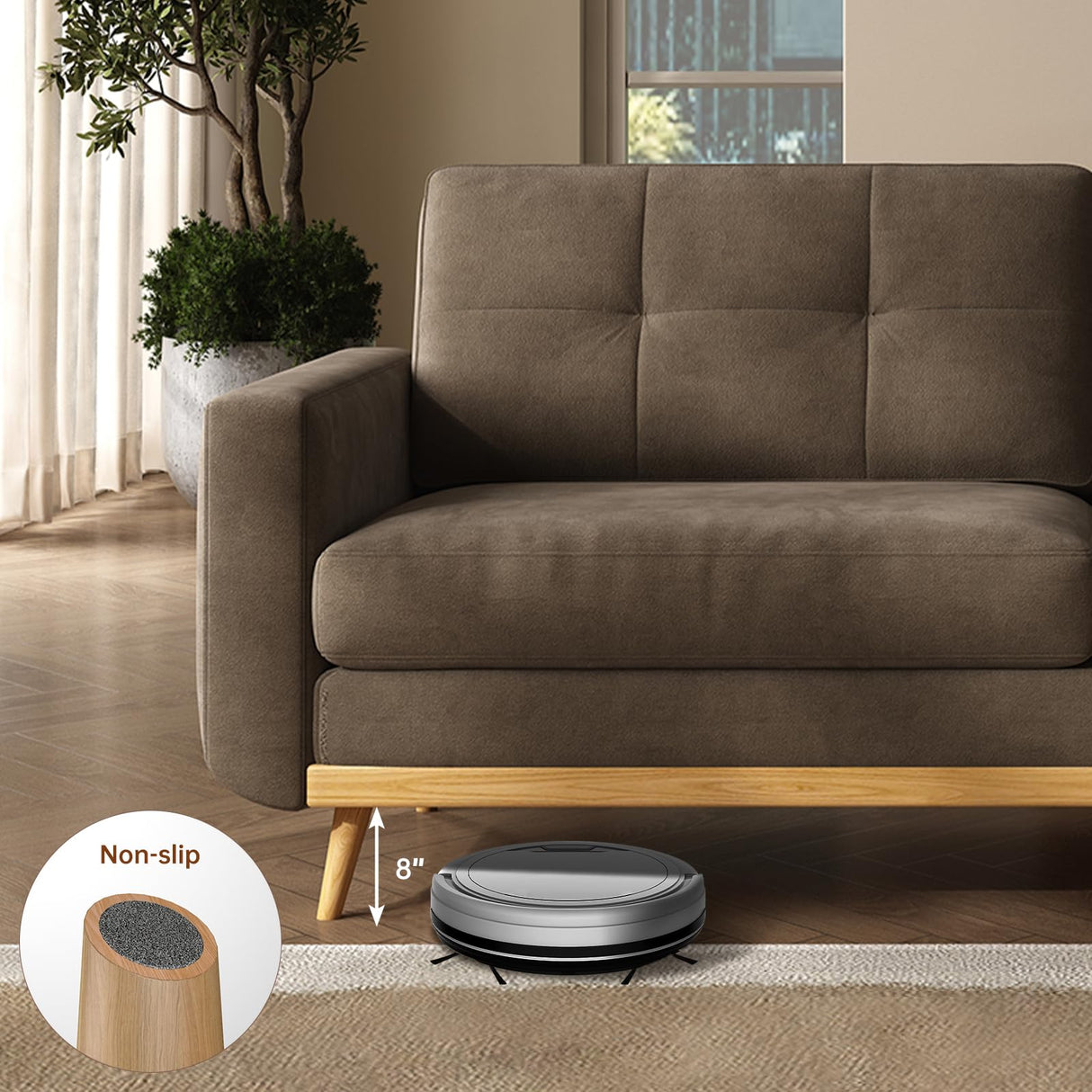 67.7” Loveseat Sofa, Mid Century Modern Decor Love Seat Couches for Living Room, Button Tufted Upholstered Small Couch for Bedroom, Solid and Easy to Install Love Seats Furniture (Brown, 67.7inch) Generic