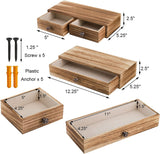 Yesland 2 Packs Floating Nightstand with Drawer - Rustic Wood Floating Wall Mounted Drawers Floating Shelf with Drawer for Living Room, Bedroom, Storage, Display - Yellowish Brown Yesland