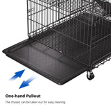 PawGiant 4-Tier Cat Cage 51 Inch Cat Crate Kennel Enclosure Playpen Large Metal Pet Cat Kitten Ferret Animal House Cage Indoor Outdoor with 2 Doors & 1 Hammock PawGiant