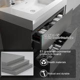 BLUHOUZZ Alice 30 Inch Bathroom Vanity with Sink, Large Storage Wall Mounted Floating Bathroom Vanity for Modern Bathroom, One-Piece Sink Basin Minimalist Bathroom Sink Cabinet BLUHOUZZ