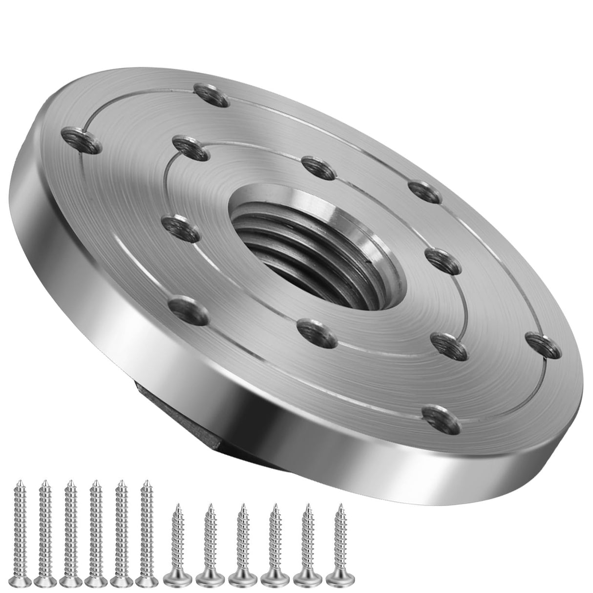 4" Woodworking Lathe Faceplate,Wood Lathe Steel Faceplate,5/8"TPI Spindle Thread,Wood Lathe Accessories PNBO