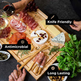 Large Wood Cutting Board from North American Maple - 20x16x1.5 inches - A Reversible Butcher Block that Comes with Juice Groove for Cutting Meat and WoodForChef