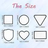 60 Pieces Blank Sublimation Patches 6 Shapes Iron-on Black Patches Fabric Repair Patches Decorative Patches for Hats Clothes Uniforms Jeans Backpacks Vest Waydress