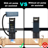 Laser Module with Air Assit,80W Laser Module for Laser Cutter & Laser Engraver Machine,10W Output Power,Built in FAC,Double Ultra-Fine Compressed Spot CNC Carving DIY Laser Master - Laser Class 4 AENBUSLM