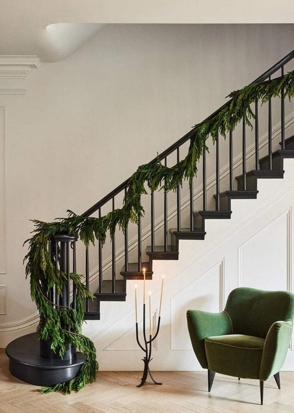 Afloral Real Touch Norfolk Pine Entry/Staircase Garland - 180" Long Afloral