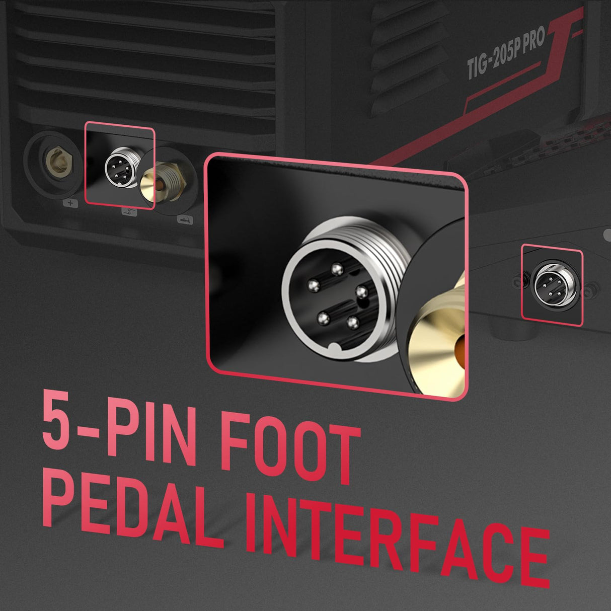 YESWELDER TIG Welder With Pulse 205Amp Large LED Display, STICK/DC TIG/PULSE TIG 3 In 1, 110&220V Dual Voltage TIG Welding Machine TIG-205P YESWELDER