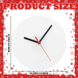 Briwooody 6 Pcs Sublimation Blank Clocks Wood DIY Wall Clock Round Printing Wall Clock Battery Operated Clock for Halloween Christmas Thanksgiving Day School Home Decor(9.8 Inch) Briwooody