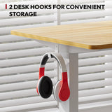 SANODESK Standing Desk Height Adjustable Electric Stand up Desk 40x24 Inches Sit Stand Home Office Desk with Splice Board, White Frame/Maple Top SANODESK