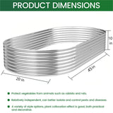 FRIZIONE 3pcs Galvanized Raised Garden Bed Outdoor,Steel Garden Bed for Vegetables,Above Ground Garden Box for Flower,Metal Raised Beds for Gardening FRIZIONE