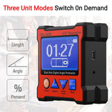 Digital Angle Finder Protractor DXL360S GYRO & Gravity 2 in 1 LCD Meter Magnetic Electronic Angle Gauge Dual Axis Level Box 0.01° Resolution Inclinometer with Backlight Woodworking Measuring Tool DLNLIY