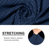 SFYZHMME Jacquard Swivel Barrel Chair Cover, Soft Polar Fleece Swivel Accent Chair Slipcover,Modern Barrel Chair Slipcover for Round Club Armchair (Navy) SFYZHMME