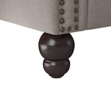 Bush Furniture 73 Inch Living Room Sofa, Pet-Friendly Couch with Fabric Upholstery and Nailhead Trim, Traditional, Coventry Collection, Beige Herringbone Bush Furniture