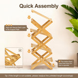 TlaroRiz 4-Tier Bamboo Small Shoe Rack Compact Foldable Free Standing Shoes Organizer for Front Door Entrance Garage Corridor Entryway and Living Room, Narrow Space-Saving Shoe Shelf, Natural TlaroRiz