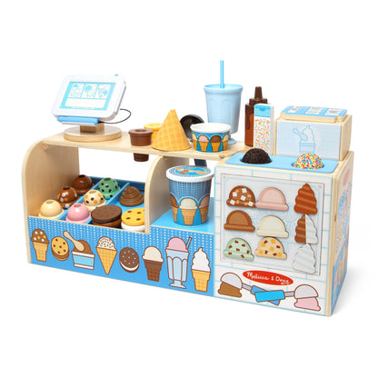 Melissa & Doug Wooden Cool Scoops Ice Creamery Play Food Toy - FSC Certified