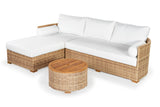 SAFAVIEH Couture Collection Anguilla Natural Brown Faux Wicker Indoor/Outdoor Storage Coffee Table (Fully Assembled) SAFAVIEH