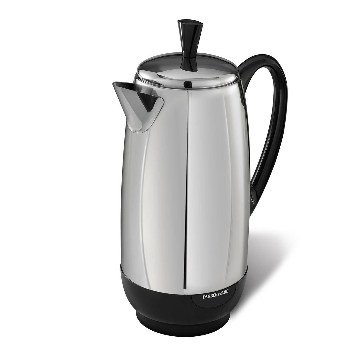 Farberware 12 Cup Electric Coffee Percolator, Coffee Maker with Stainless Steel Basket, Automatic Keep Warm, No-Drip Spout Farberware