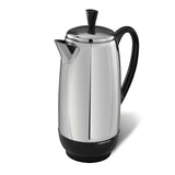 Farberware 12 Cup Electric Coffee Percolator, Coffee Maker with Stainless Steel Basket, Automatic Keep Warm, No-Drip Spout Farberware