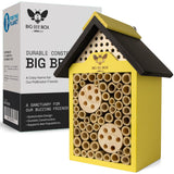 WildYard Bee House - Weather Resistant Natural Wood Construction Mason Bee House - Simple Installation, Bee Box for Power Pollinators, Ideal Bee Houses for The Garden WildYard