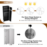 UNICOLY 86" Armoire Wardrobe Closet, 71'' Metal Closet with 15" Cabinets, Wardrobe Cabinet with Hanging Rod, for Bedroom School, Employee, Gym, Armarios De Ropa para DormitorioAssembly Required, Black UNICOLY