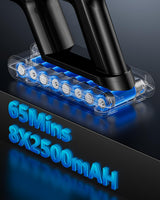Cordless Vacuum Cleaner, 45Kpa 550W 65Mins Vacuum Cleaners for Home, Stick Vacuum with LED Touch Screen, Anti-tangle Wireless Vacuum, Rechargeable Cordless Vacuum for Pet Hair, Carpet, Hardwood Floor AFNOP