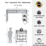 Twin Size Low Loft Bed with Storage Shelves for Kids,Kids Loft Bed Twin Size,Metal Loft Bed Frame for Boys Girls,Junior Low Loft Bed,Black Bellemave