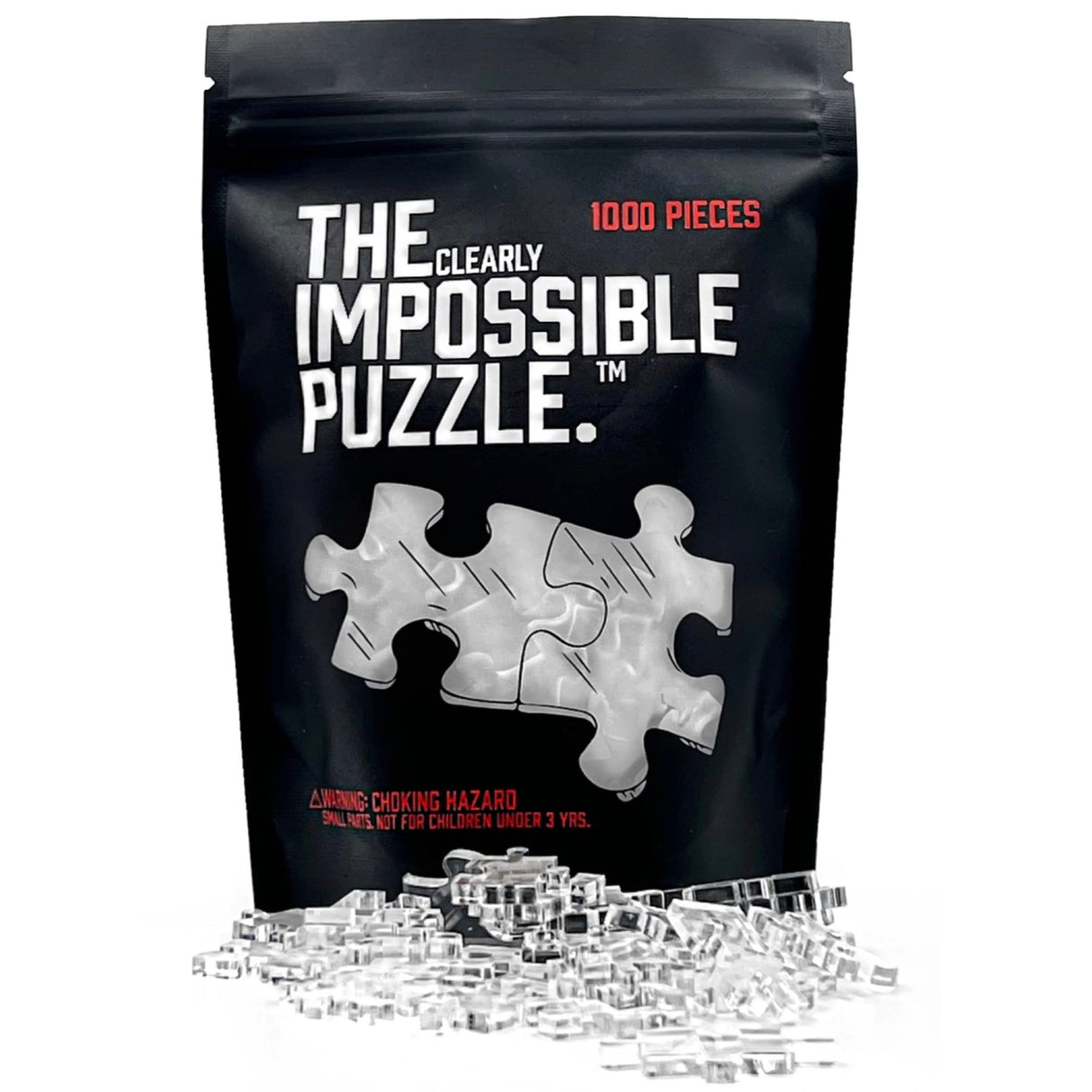 The Clearly Impossible Puzzle 100, 200, 500, 1000 Pieces Hard Puzzle for Adults Cool Difficult Puzzles Clear Hardest Puzzle - Difficult Funny Puzzle for Adults (1000 Pieces) CM Originals