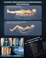 RelaxRelife 4D Full Body Massage Chair with Flexible 166° Track, Reading Light, 18 Massage Modes, 11 Techniques, 36 Airbags, Zero Gravity Recliner with Yoga Stretch and Foot Massage Black RelaxRelife