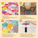 WSLWXSHM Diamond Painting Kits for Adults Deer, Animal Round Full Drill Diamond Art Kits, 5D DIY Paint with Diamonds Crafts for Home Wall Decoration Gifts 12×12Inch WSLWXSHM