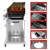 Royal Gourmet 5-Burner Propane Gas Grill with Side Burner, Stainless Steel Barbeque Grills, Silver, GA5404S Royal Gourmet