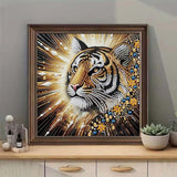 Tiger Diamond Art Kits for Adults Beginners,Animal Diamond Painting Kits,5D Special Shape Crystal Rhinestones Paint by Diamonds and Crafts for Adults Home Wall Decor 12 X 12inch SHICERNHJ