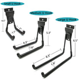 ATOOLA Slatwall Hooks, Garage Slatwall Accessories, Multi Size Slat Wall Accessory, 14 Pack Utility Hooks for Slatwall ATOOLA