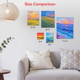 BAKEYBA Canvas Boards for Painting 20 Pack, 4 of Each 4x4, 5x7, 8x10, 9x12,11x14 Primed White Art Canvas Panels for Acrylic, Oil Paint, Watercolor BAKEYBA