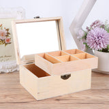 Artibetter Unfinished Wooden Boxes: 1PC Unfinished Wooden Jewelry Box Treasure Boxes with Locking Clasp for Jewelry Storage DIY Crafts ARTIBETTER