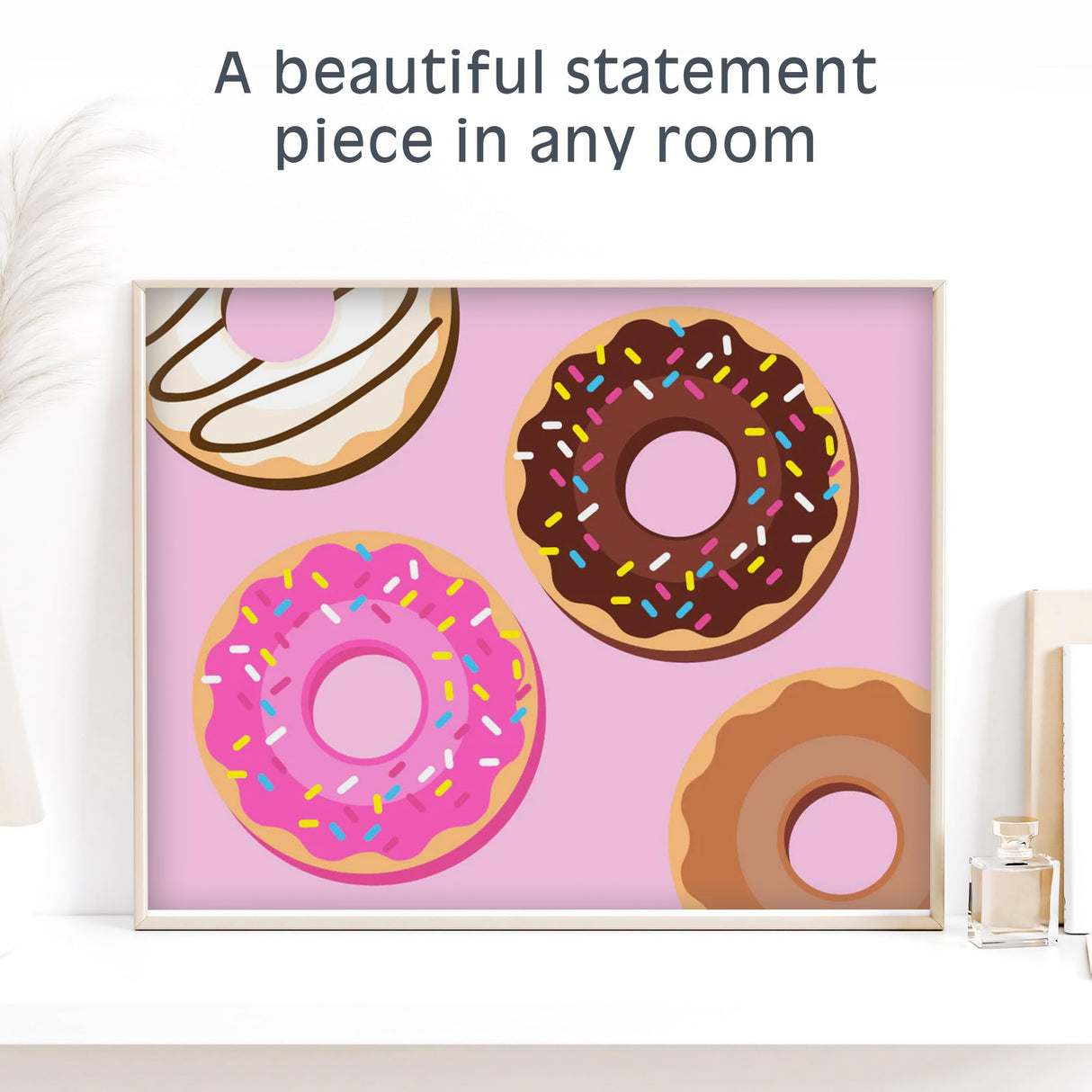 Pink Picasso Kits Paint by Number for Kids | DIY 8x10 Beginner Color by Numbers Canvas Painting Art Kits | Delicious Doughnuts Pink Picasso