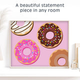 Pink Picasso Kits Paint by Number for Kids | DIY 8x10 Beginner Color by Numbers Canvas Painting Art Kits | Delicious Doughnuts Pink Picasso