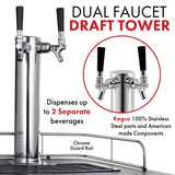 Kegco K309B-1 Kegerator Black, 2 Faucet Kegco