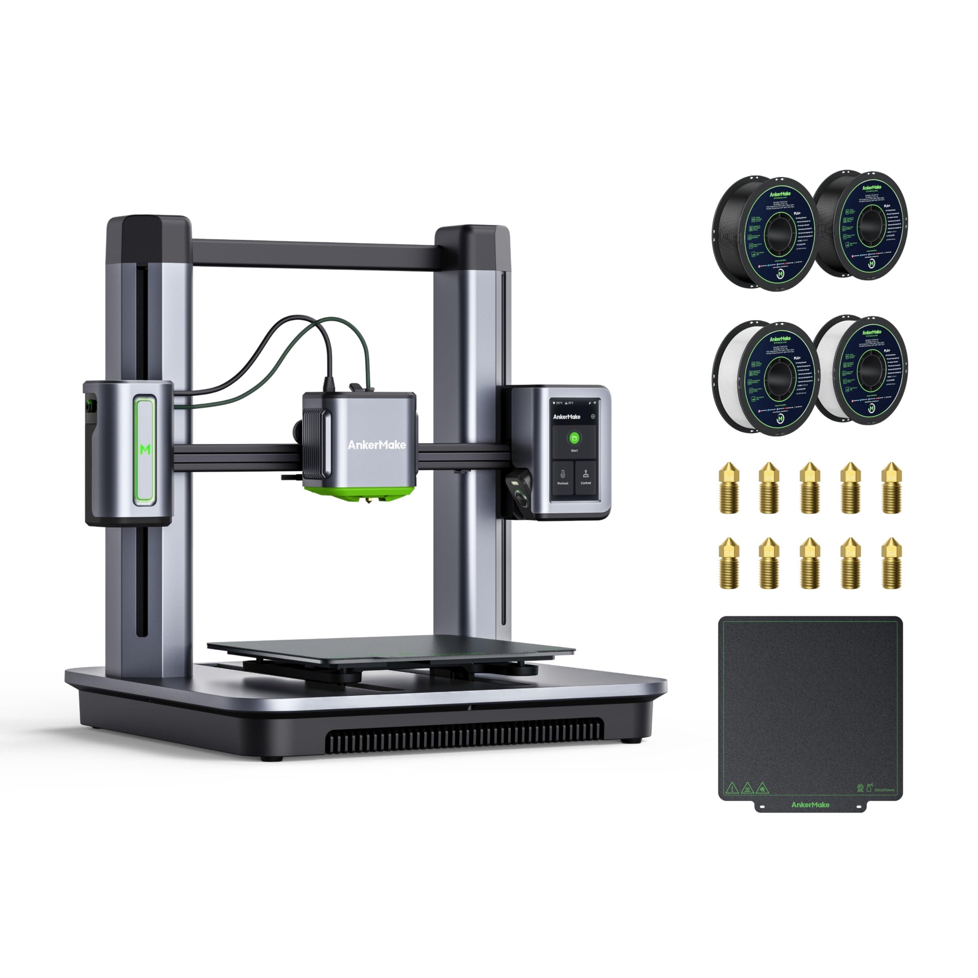 AnkerMake M5 3D Printer, AnkerMake PLA+ 3D Printing Filament (Black and White) and Accessory Set - WoodArtSupply