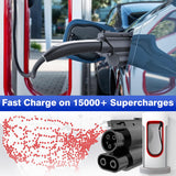 EVCONN NACS to CCS1 Charging Adapter, Max 250kW 1000V, Compatible with Tesla V1/V2/V3/V4 DC Supercharger Station, Fit for R1T, R1S, R2, R3 & Ford and GM EVs EVCONN