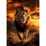 QENSPE Diamond Painting Kits for Adults,Lion Full Drill Diamond Art Diamond Dots Paintings for Beginners,Round 5D DIY Arts and Crafts for Home Wall Decor 12x16 inch QENSPE