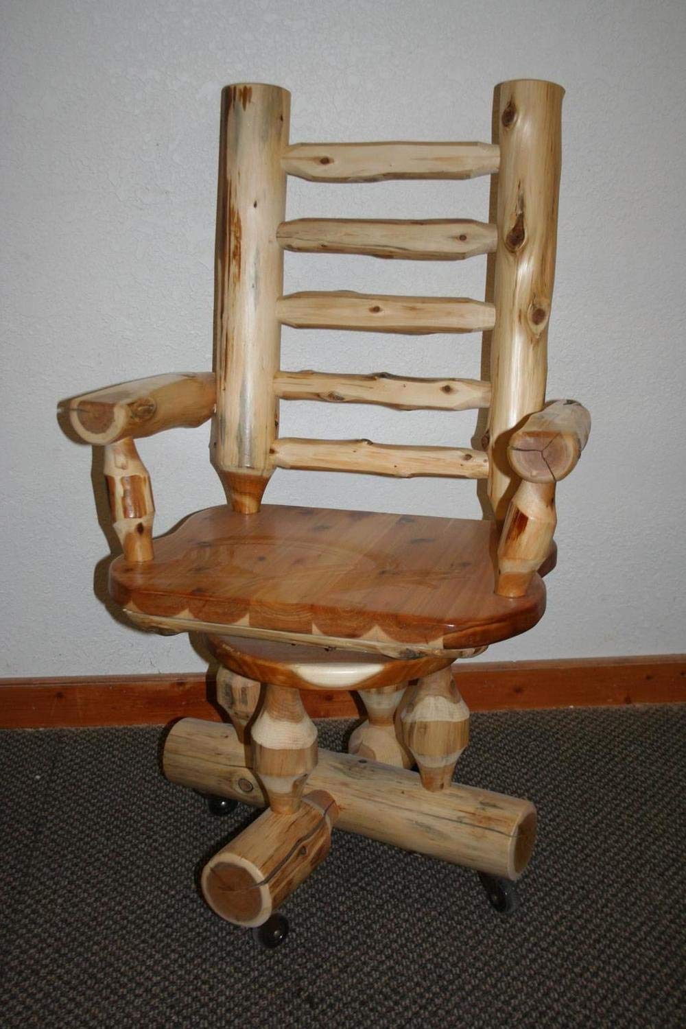 Cedar Log Desk Chair Generic