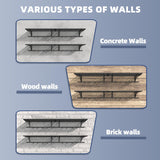 ZHNSYDN 2-Pack 2x4ft Garage Shelving Wall Mounted, Heavy Duty Garage Storage Shelves with 12 Hooks, 2' x 4' Wall Mount Shelves with 500LBS Capacaity ZHNSYDN